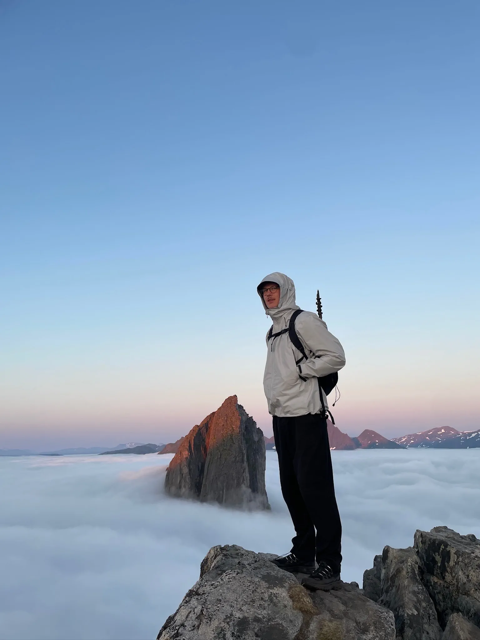 The author standing on a mountain